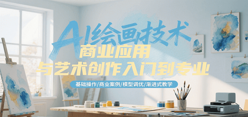 AI绘画技术商业应用与艺术创作入门到专业，基础操作/商业案例/模型调优/渐进式教学-项目网
