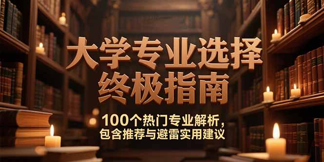付费文：大学专业选择终极指南,100个热门专业解析,包含推荐与避雷实用建议-项目网