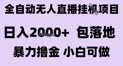 最新全自动抖音无人直播挂G项目，日入2k+ 包落地暴力撸金，小白可做【揭秘】-项目网