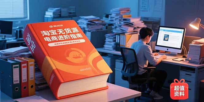 淘宝无货源电商进阶指南，包含新人课、进阶课，配套资料，蓝海选品等-项目网