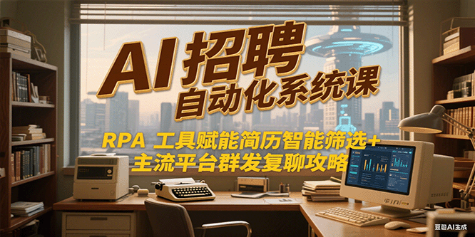 AI招聘自动化系统课，RPA工具赋能简历智能筛选+主流平台群发复聊全攻略-项目网
