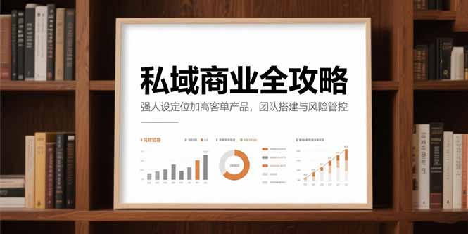 私域商业全攻略，强人设定位加高客单产品，团队搭建与风险管控-项目网