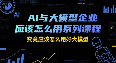 AI与大模型企业应该怎么用系列课程，究竟应该怎么用好大模型-项目网