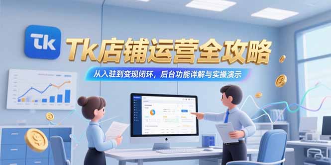 Tk店铺运营全攻略，从入驻到变现闭环，后台功能详解与实操演示-项目网