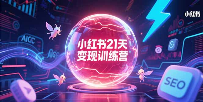 小红书21天变现训练营，AIGC工具高效应用，SEO优化核心技巧-项目网