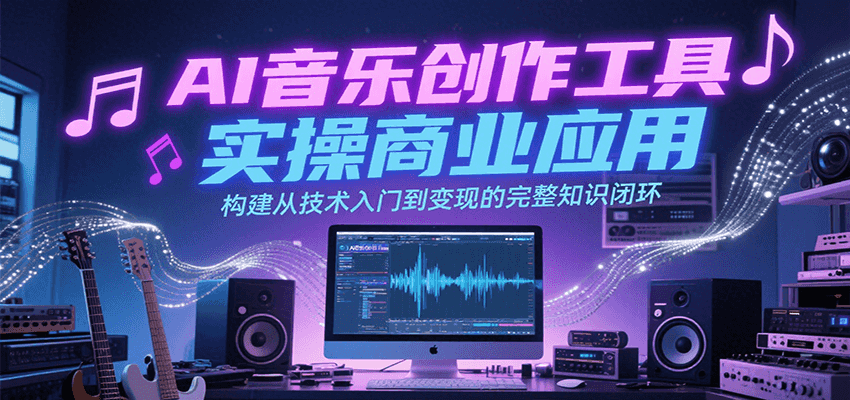 AI音乐创作工具实操商业应用，构建从技术入门到变现的完整知识闭环-项目网