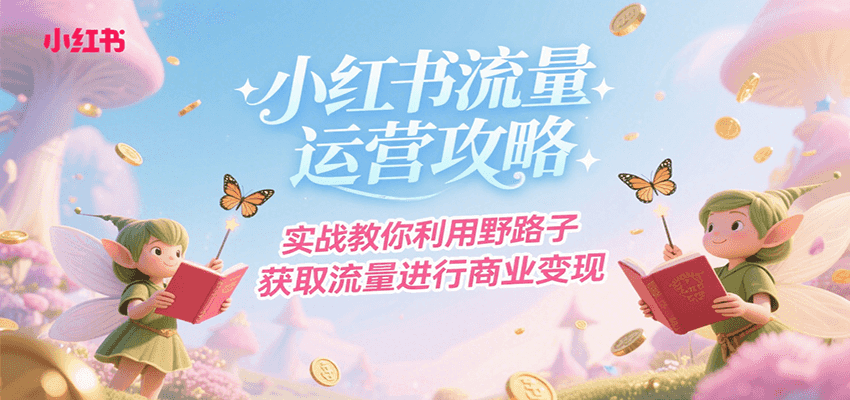 小红书流量运营攻略，实战教你利用野路子获取流量进行商业变现-项目网