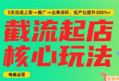 淘宝截流快速起店玩法，掌握暴力快速起店的流程-项目网