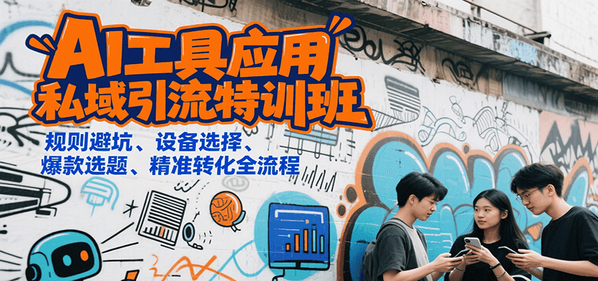 AI工具应用私域引流特训班，规则避坑、设备选择、爆款选题、精准转化全流程-项目网