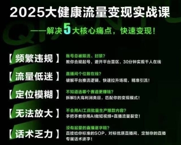 大健康流量全域新增长8.0，三月底线下课视频，大健康万亿蓝海，从类目突围到模式迭代-项目网