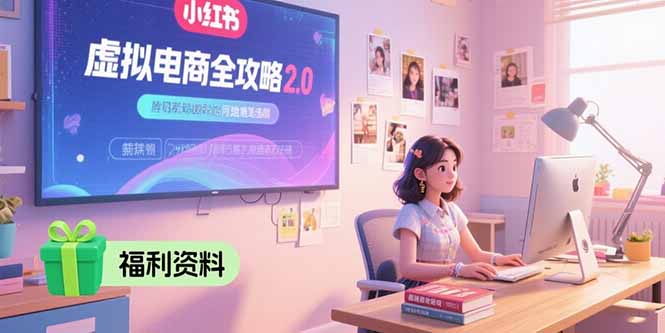 虚拟电商全攻略2.0，开店选品实操流程，账号定位、货源发布、笔记发布技巧-项目网