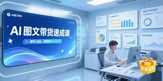 AI图文带货速成课，养号引流秘籍，爆款选品策略，美图制作全流程-项目网