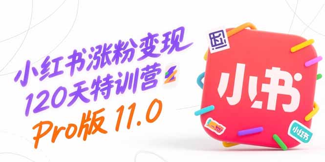 小红书涨粉变现120天特训营Pro版11.0：从0到1掌握平台运营,内容制作和变现-项目网