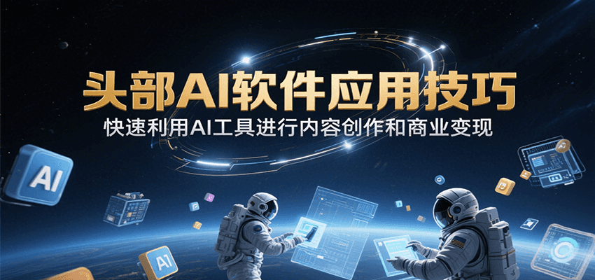 头部AI软件应用技巧，快速利用AI工具进行内容创作和商业变现-项目网