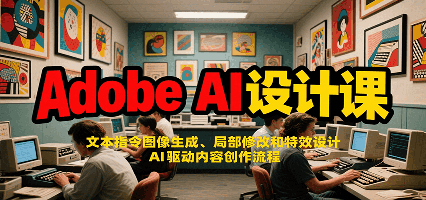 Adobe AI设计课：文本指令图像生成、局部修改和特效设计，AI驱动内容创作流程-项目网