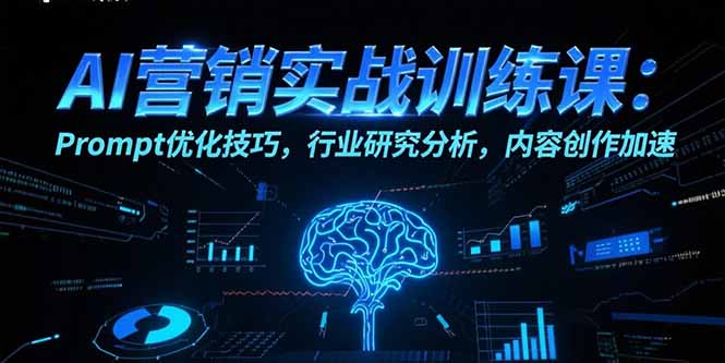 AI营销实战训练课：Prompt优化技巧，行业研究分析，内容创作加速-项目网