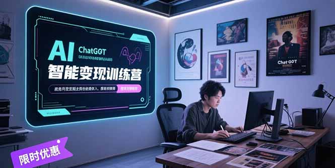 AI智能变现训练营，ChatGPT写作变现，电影解说制作，图文带货方法论-项目网