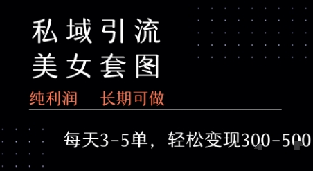 私域卖套图每天3-5单   每单利润99-2张+-项目网