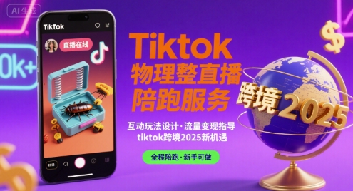 Tiktok物理整蛊直播陪跑服务-tiktok跨境2025-项目网