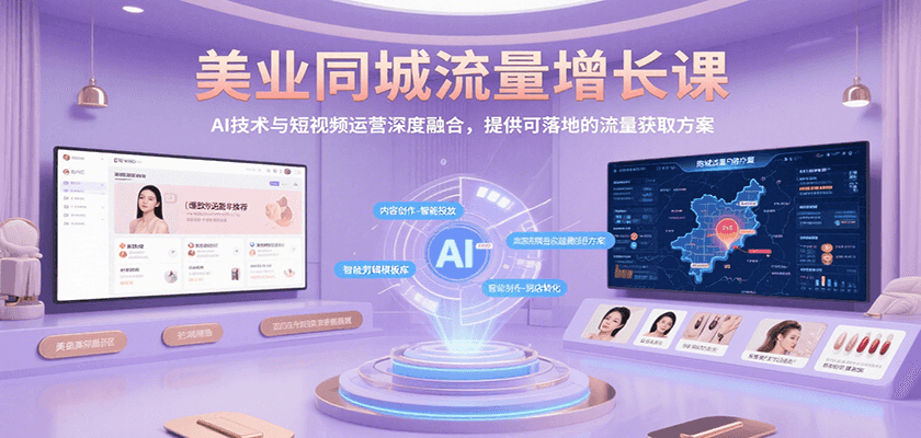 美业同城流量增长课，AI技术与短视频运营深度融合，提供可落地的流量获取方案-项目网