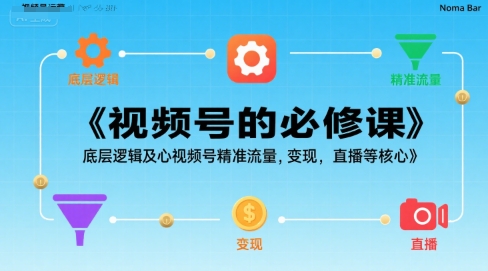 视频号的必修课，视频号的底层逻辑及核心视频号精准流量，变现，直播等核心-项目网