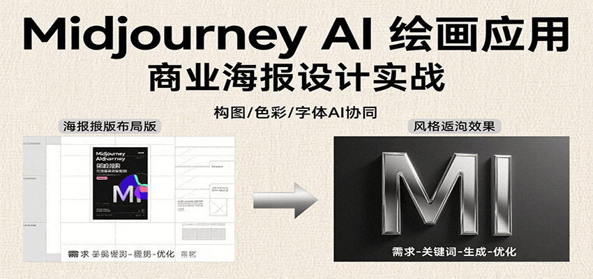 Midjourney AI绘画应用，关键词指令解析、漫画头像制作、海报设计、3D人物生成等-项目网