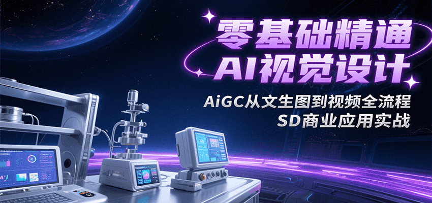 零基础精通AI视觉设计，AiGC从文生图到视频全流程，SD商业应用实战-项目网