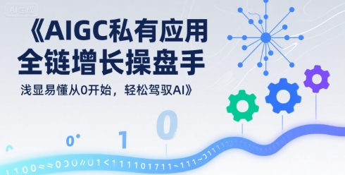 AIGC私有化应用全链增长操盘手，浅显易懂从0开始，轻松驾驭AI-项目网