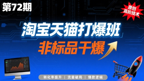 淘宝天猫打爆班原创高阶技术第72期，非标品干爆-项目网