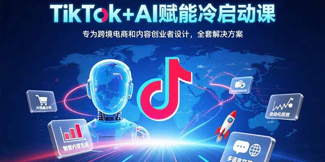 TikTok+AI赋能冷启动课：专为跨境电商和内容创业者设计，全套解决方案-项目网