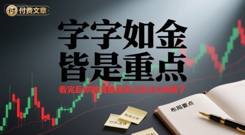 付费文章：字字如金 皆是重点， 看完后 你就清楚该怎么在大A布局了-项目网