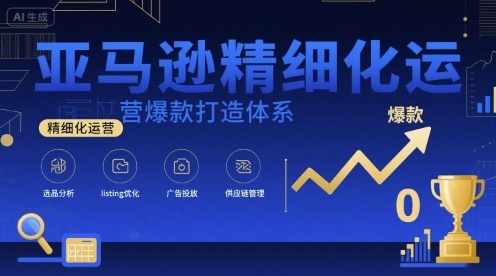 亚马逊精细化运营爆款打造体系，视频课+全套资料文档-项目网