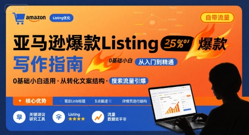 亚马逊爆款Listing写作方法，亚马逊0基础小白也能写爆款自带流量的Listing-项目网