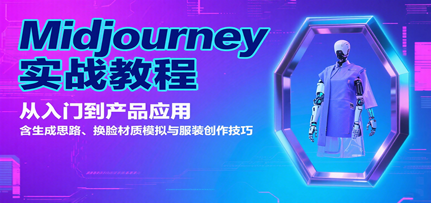 Midjourney实战教程：从入门到产品应用，含生成思路、换脸材质模拟与服装创作技巧-项目网