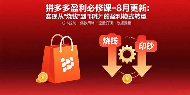 拼多多盈利必修课-8月更新：突破运营瓶颈 实现从烧钱到印钞的盈利模式转型-项目网