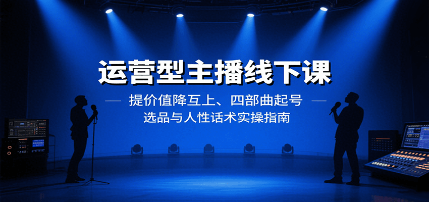 运营型主播线下课：提价值降互上、四部曲起号、选品与人性话术实操指南-项目网