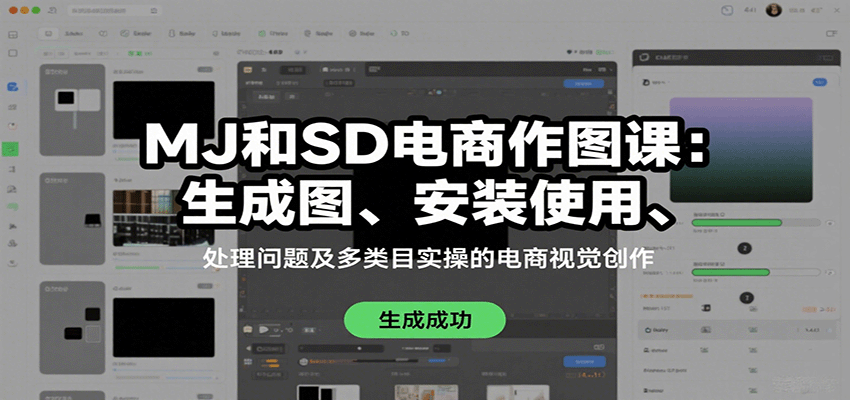 MJ和SD电商作图课：生成图、安装使用、处理问题及多类目实操的电商视觉创作-项目网