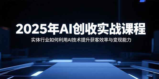 2025年AI创收实战课程：实体行业如何利用AI技术提升获客效率与变现能力-项目网