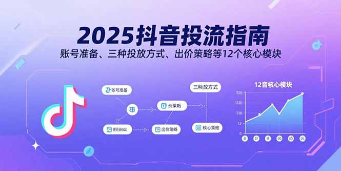 2025抖音投流指南，账号准备、三种投放方式、出价策略等12个核心模块-项目网