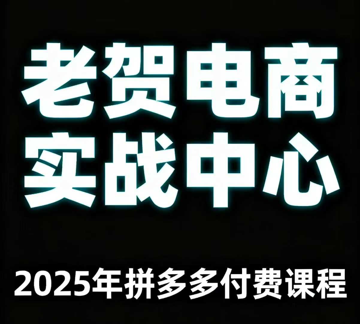 老贺电商2025年拼多多付费课程，用通俗易懂的方法告诉你多多怎么玩-项目网