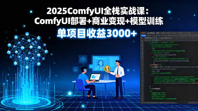 2025ComfyUI全栈实战课：ComfyUI部署+商业变现+模型训练，单项目收益3000+-项目网