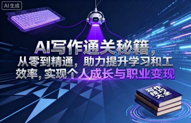 AI写作通关秘籍，从零到精通，助力提升学习和工作效率，实现个人成长与职业变现-项目网