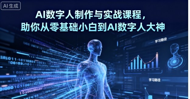 AI数字人制作与实战课程，助你从零基础小白到AI数字人大神-项目网