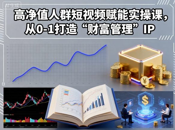 高净值人群短视频赋能实操课，从0-1打造“财富管理”IP-项目网