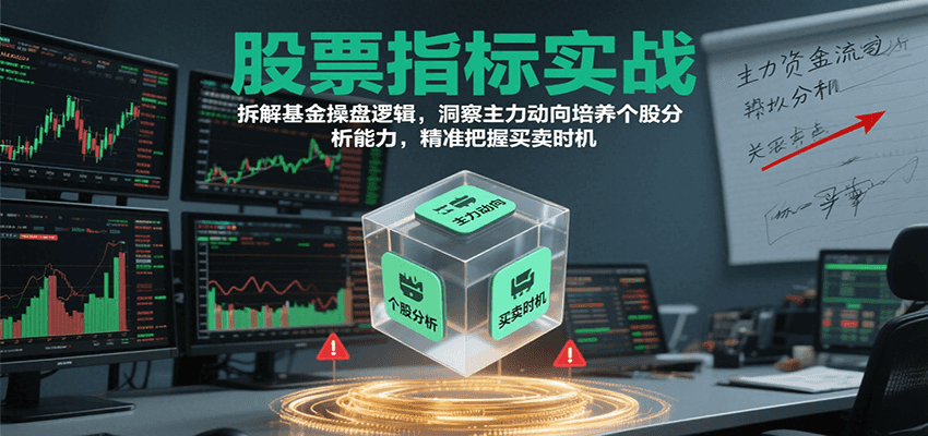 股票指标实战，基金操盘逻辑拆解，洞察主力动向培养个股分析能力把握买卖时机(更新)-项目网