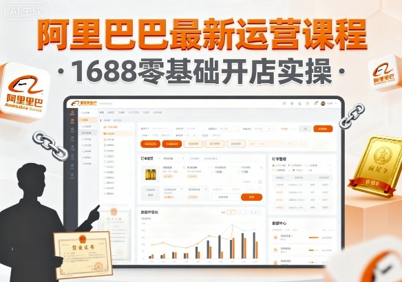 阿里巴巴最新运营课程，1688零基础开店实操-项目网