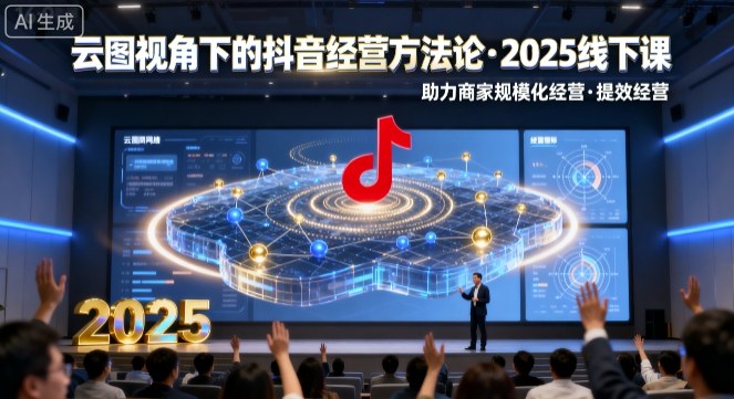 云图视角下的抖音经营方法论，2025线下课，助力商家规模化经营，提效经营(录音+字幕)-项目网