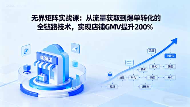 无界矩阵实战课：从流量获取到爆单转化的全链路技术，实现店铺GMV提升200%-项目网