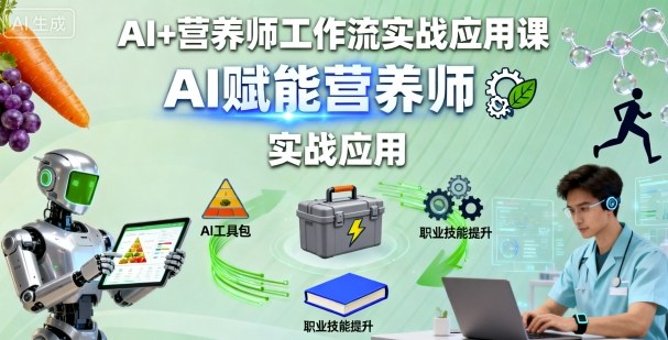AI+营养师工作流实战应用课，AI赋能营养师-项目网