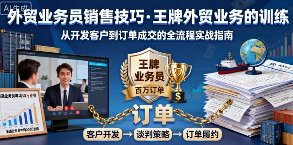 外贸业务员销售技巧，王牌外贸业务的训练-项目网